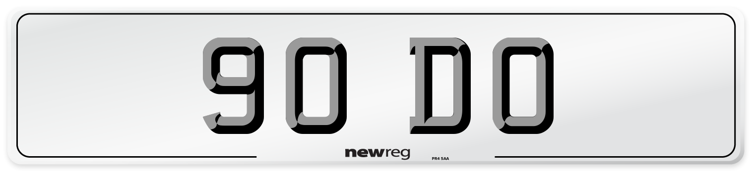 90 DO Number Plate from New Reg